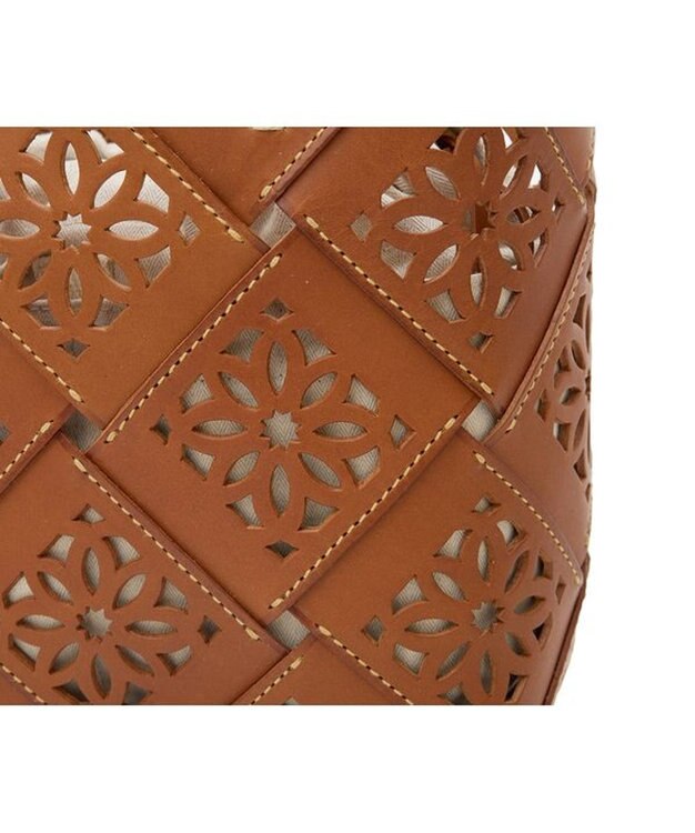 genten サスカットバスケット手提げバッグ＜S＞ チャ