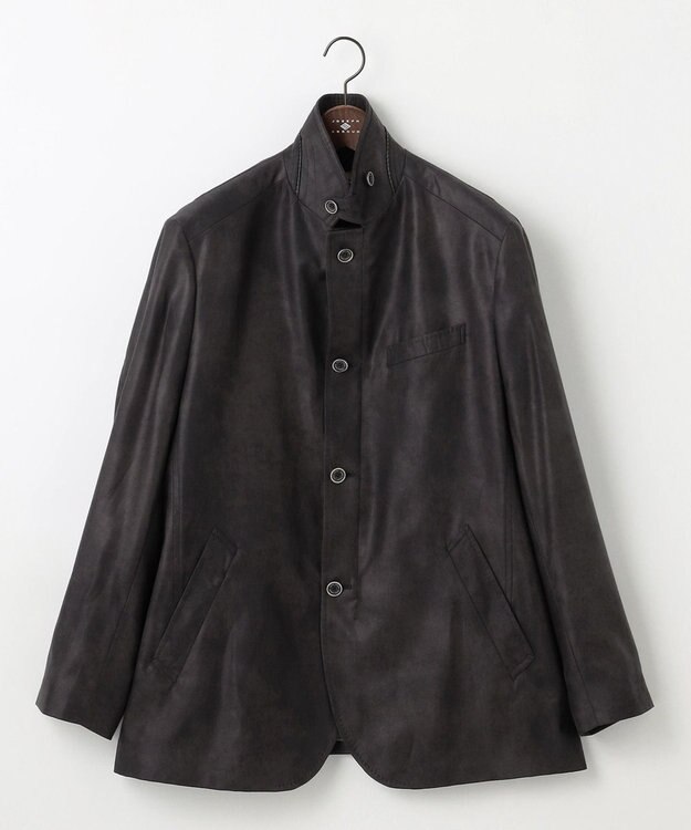 JOSEPH ABBOUD 【キングサイズ・軽量/スウェードタッチ/撥水】ライトスウェード ジャケット ブラック系