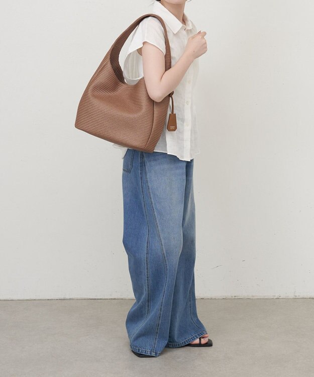 russet メッシュワンハンドルトート(CE-1768) Oak