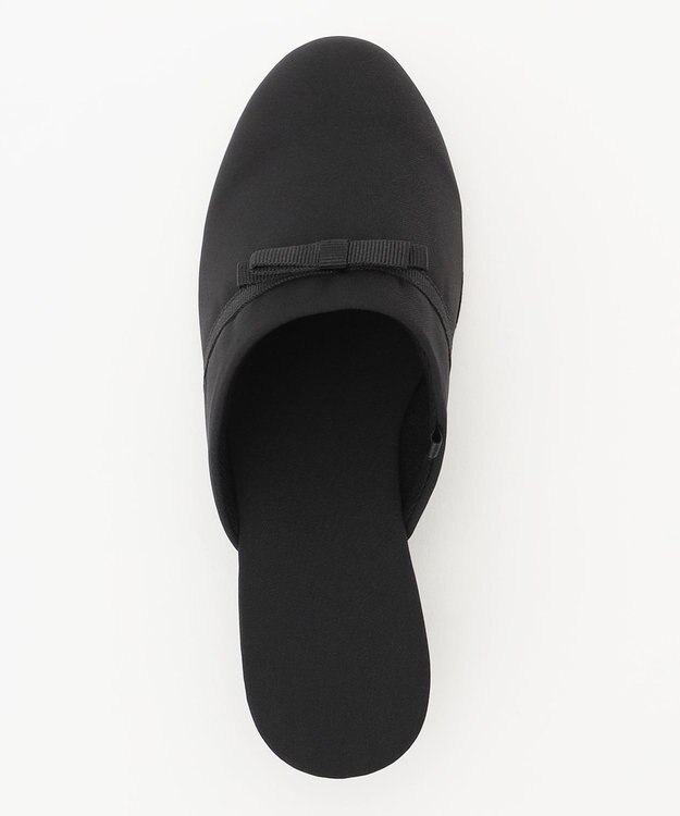 ANY SIS 【巾着ポーチ付き】リボンヒール スリッパ ブラック