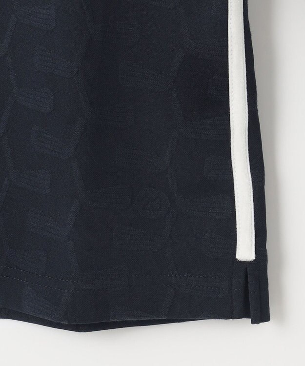 23区GOLF 【WOMEN】クラブジャガード柄 モックネックシャツ ネイビー系