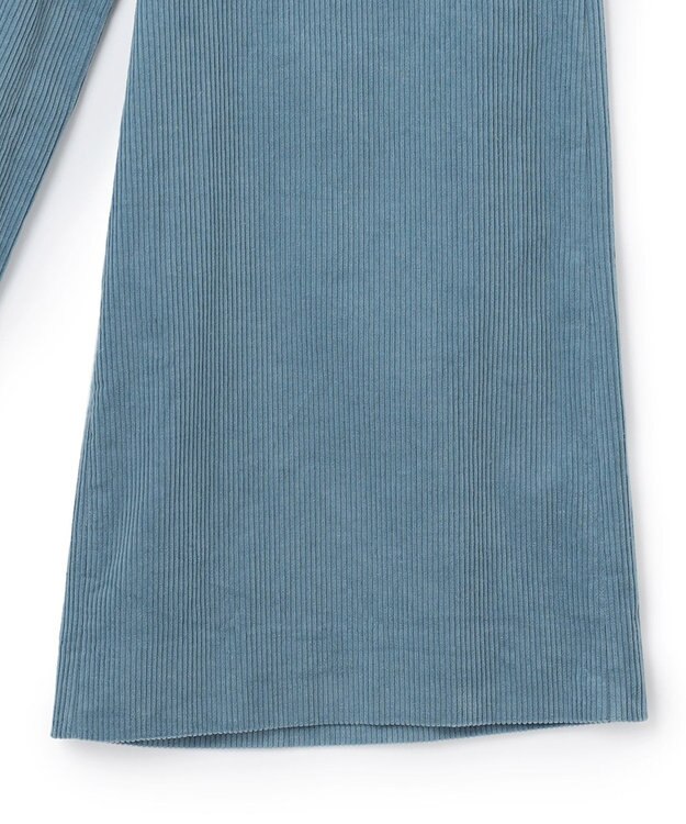 ICB コットンカポックソフトコール ワイドパンツ ブルーグレー系