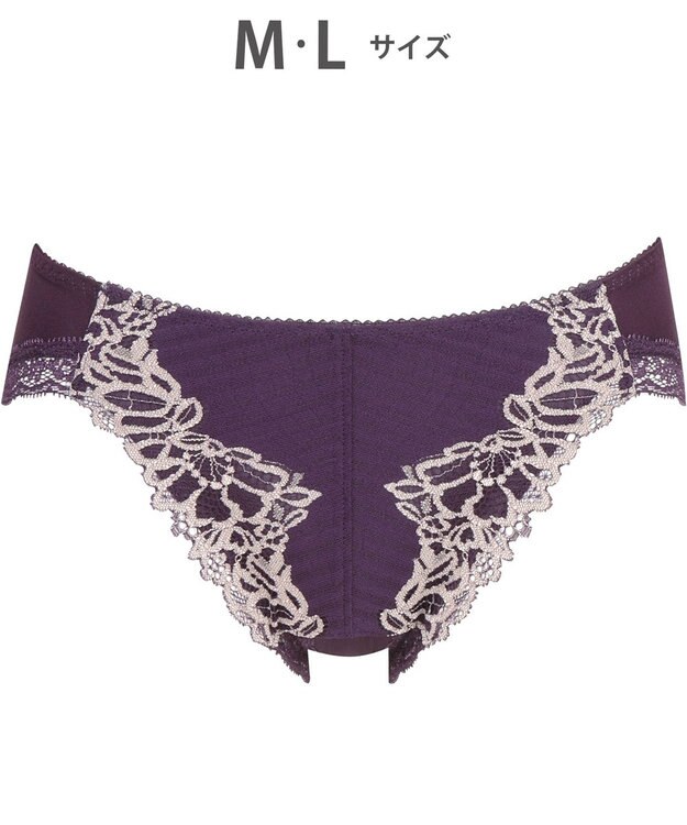 WACOAL ショーツ 【リボンブラ 脇すっきり】 BRB433とペア はきこみ丈あさめ ナイロンベア天竺素材(バック) レディース PRA133 /ワコール バイオレット