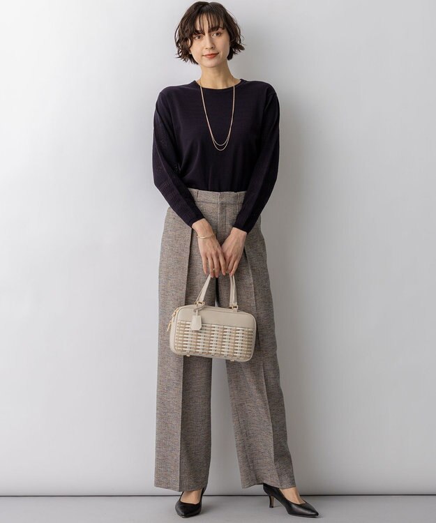 23区 【先行予約】バスケットメッシュ ボストンバッグ ベージュ系