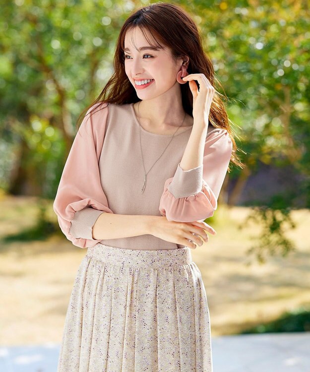 Tiaclasse 【日本製】大人上品なフラットカーブバーネックレス シルバー