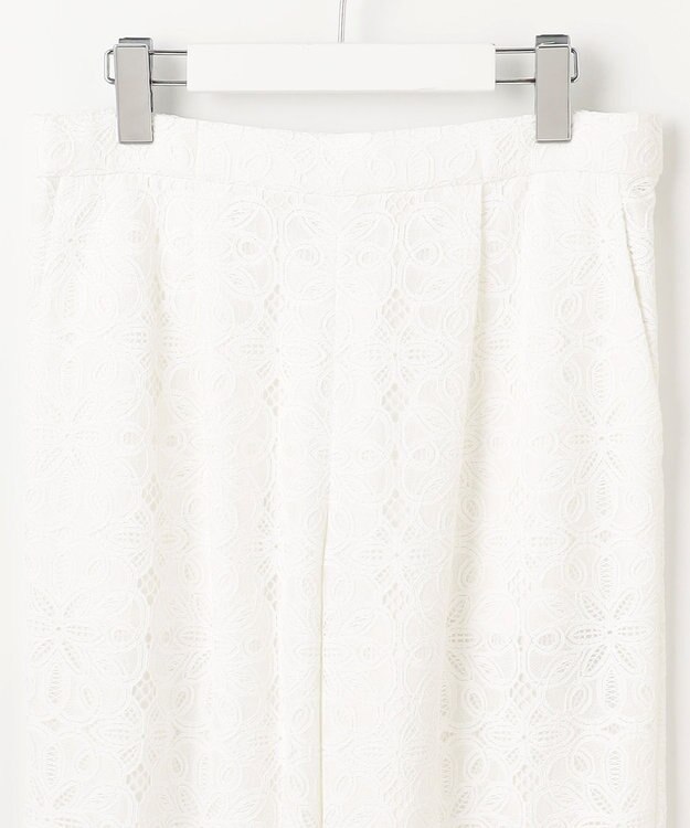 自由区 【カタログ掲載・洗える】フラワータイルレース パンツ オフホワイト