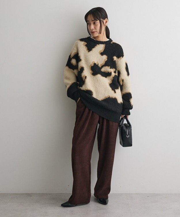 CRAFT STANDARD BOUTIQUE アニマルジャカードニットプルオーバー Light Beige