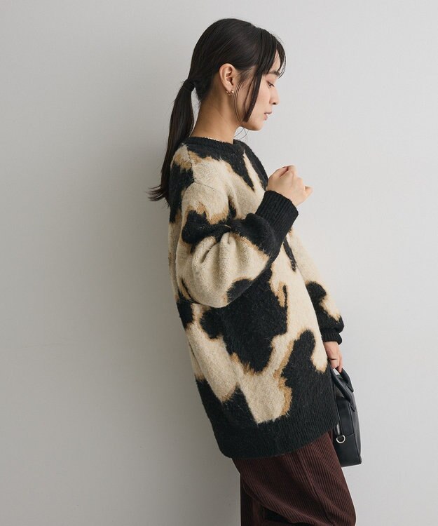 CRAFT STANDARD BOUTIQUE アニマルジャカードニットプルオーバー Light Beige