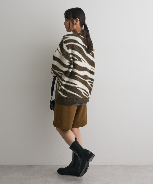 CRAFT STANDARD BOUTIQUE アニマルジャカードニットプルオーバー Khaki