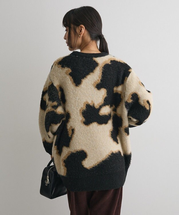 CRAFT STANDARD BOUTIQUE アニマルジャカードニットプルオーバー Light Beige