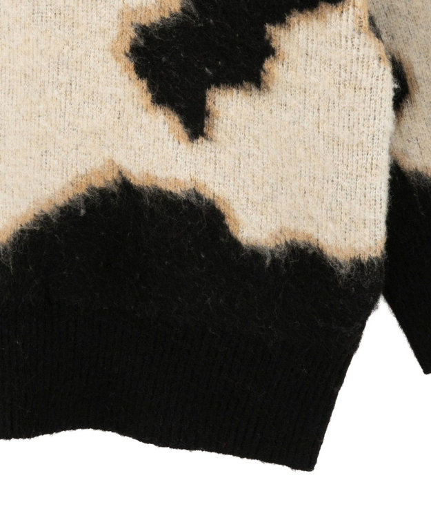 CRAFT STANDARD BOUTIQUE アニマルジャカードニットプルオーバー Light Beige