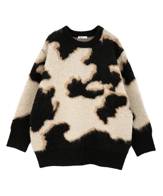 CRAFT STANDARD BOUTIQUE アニマルジャカードニットプルオーバー Light Beige