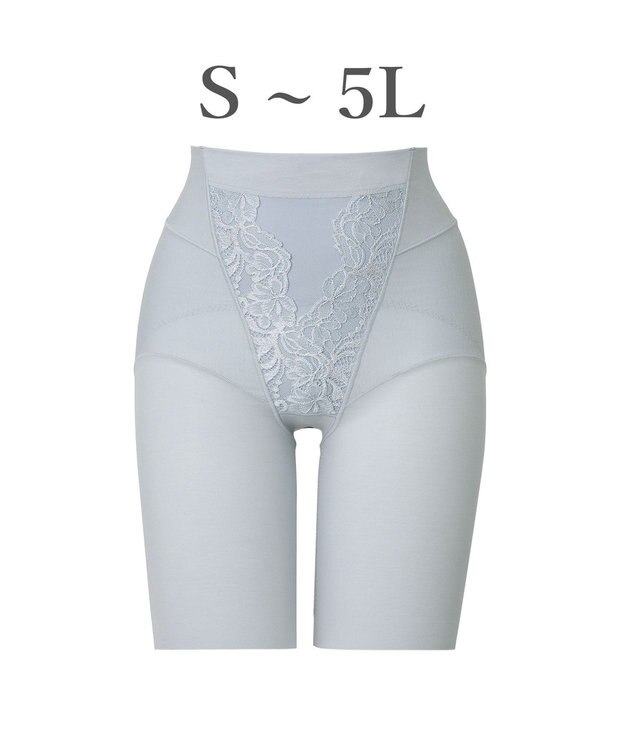 BRADELIS New York 【BRADELIS NewYork peace】綿混ストレッチハイブリッドガードル25 クロッチ付きで1枚履き可能な補整ガードル 消臭機能付き ブラデリス アッシュブルー