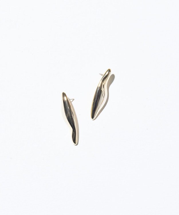 GRACE CONTINENTAL ウェーブメタルピアス ゴールド