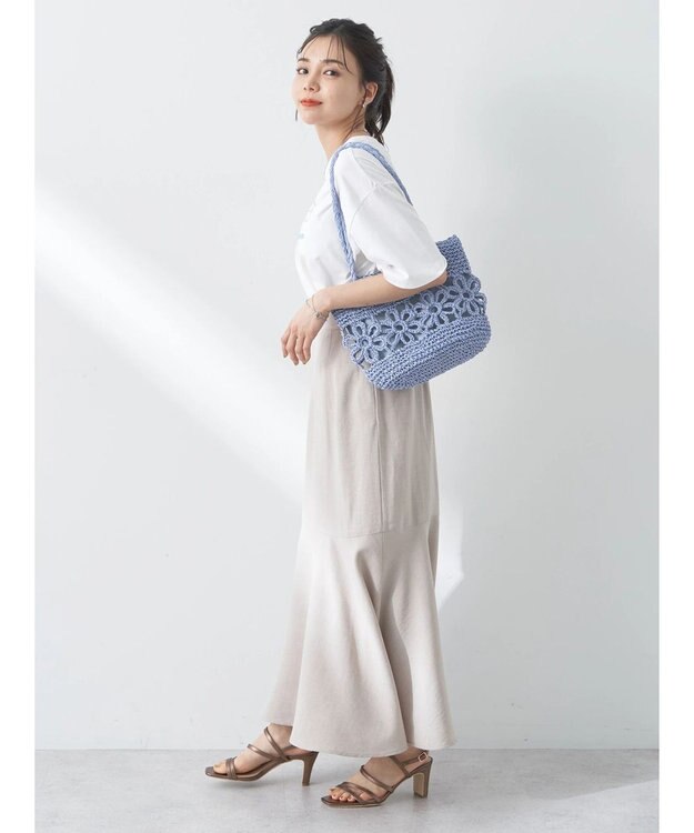 earth music&ecology リネンライクマーメイドスカート Beige