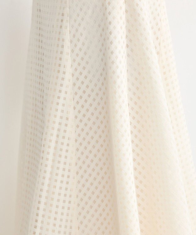 earth music&ecology シアーチェックスカート Ivory