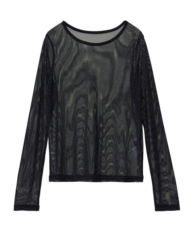 Green Parks ＳＥＴ２点　シャーリングビスチェ＋メッシュインナー Black