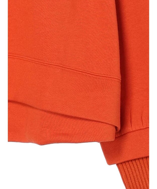 Green Parks 裏起毛ニットリブドッキングプルオーバー Orange