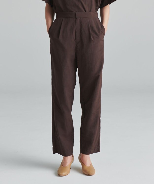 NAVE 【ReNAVE　撥水機能・UVカット・透湿・接触冷感・洗える】ナイロンタスランパンツ ダークブラウン系