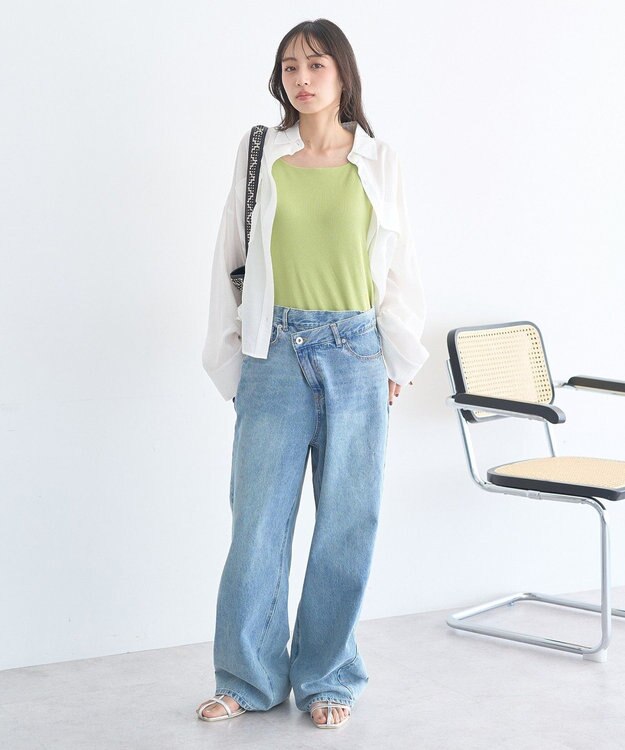 earth music&ecology Ｗポケットシャツ Off White