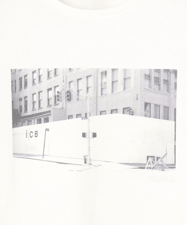 ICB 【30th ANNIVERSARY】New Yorkフォトプリント ロングスリーブTシャツ オフホワイト系