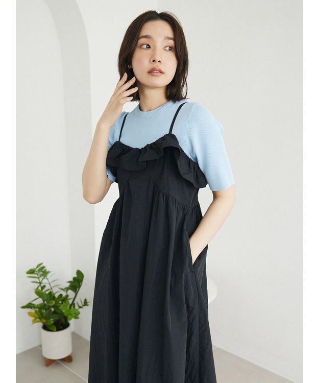 Green Parks 洗える　コンパクトニットプルオーバー Light Blue