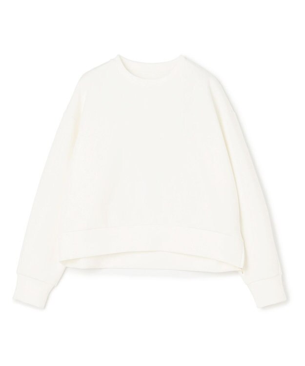 UNFILO L 【WEB限定】BEAUTY FORM JERSEY サイドZIP クロップドプルオーバー エクリュ