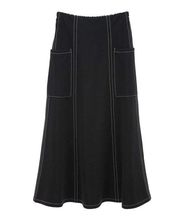 Green Parks ・ＥＬＥＮＣＡＲＥ　ＤＵＥ　カラーｓｔフレアスカート Black