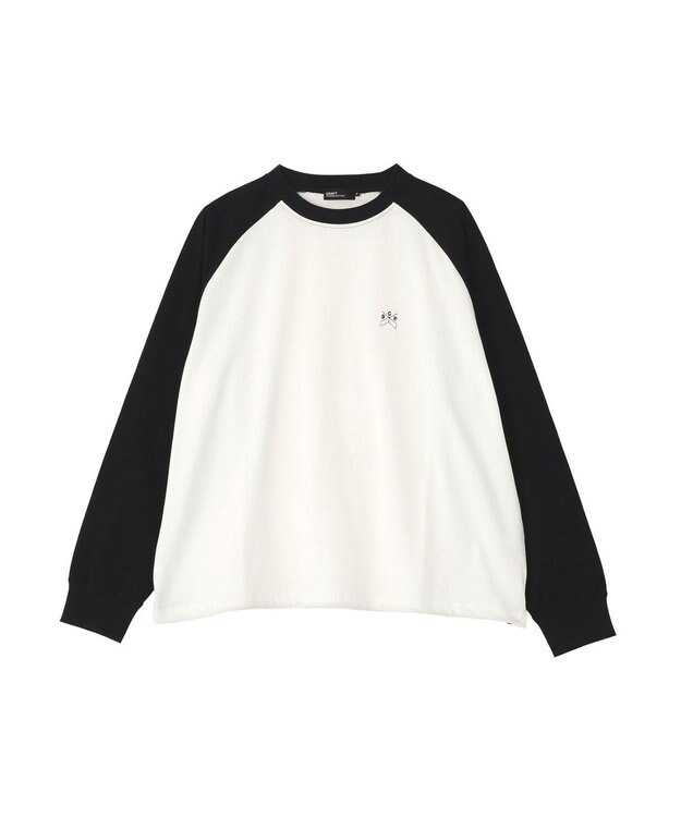 CRAFT STANDARD BOUTIQUE ワンポイント刺繍ラグランロンＴ White