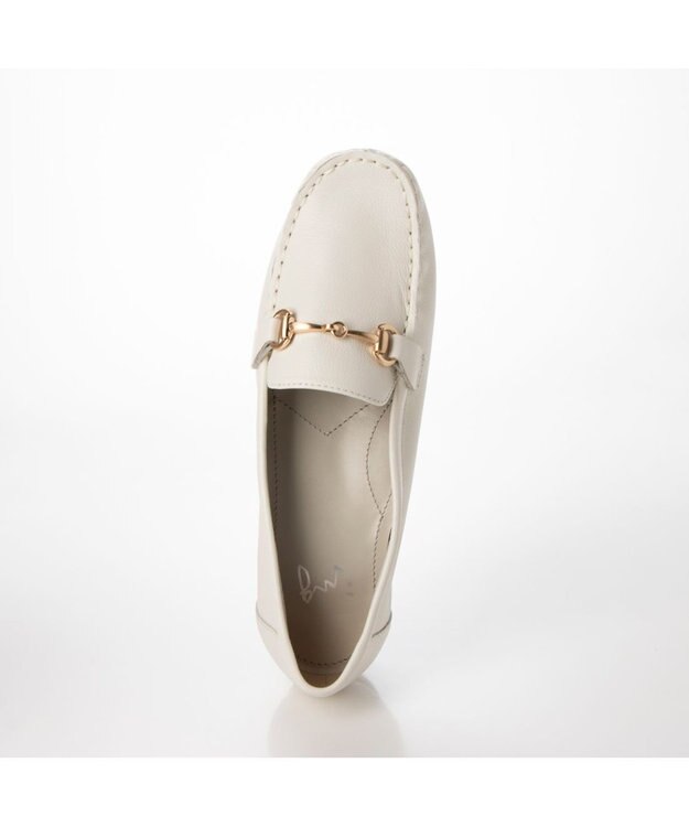 ing <ing>【３E】【サスティナブル】ビット付きモカシューズ アイボリー