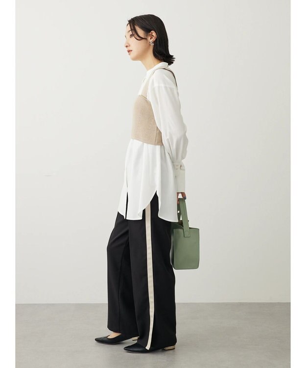 Green Parks ＳＥＴ２点ニットビスチェ＋とろみチュニック Beige