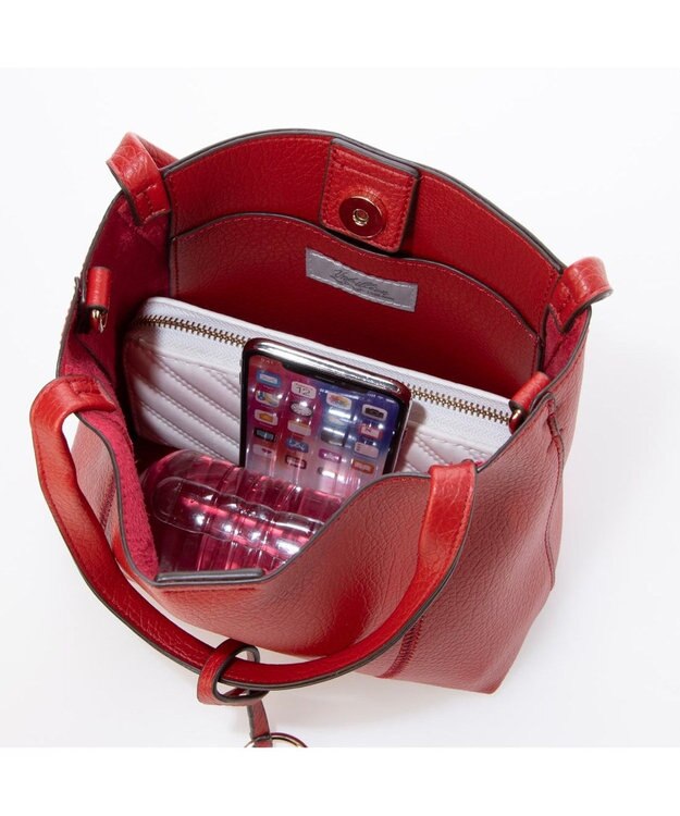 UNBILLION カシュカシュ cachecache / ジグザグステッチ変形ミニバッグ ワイン