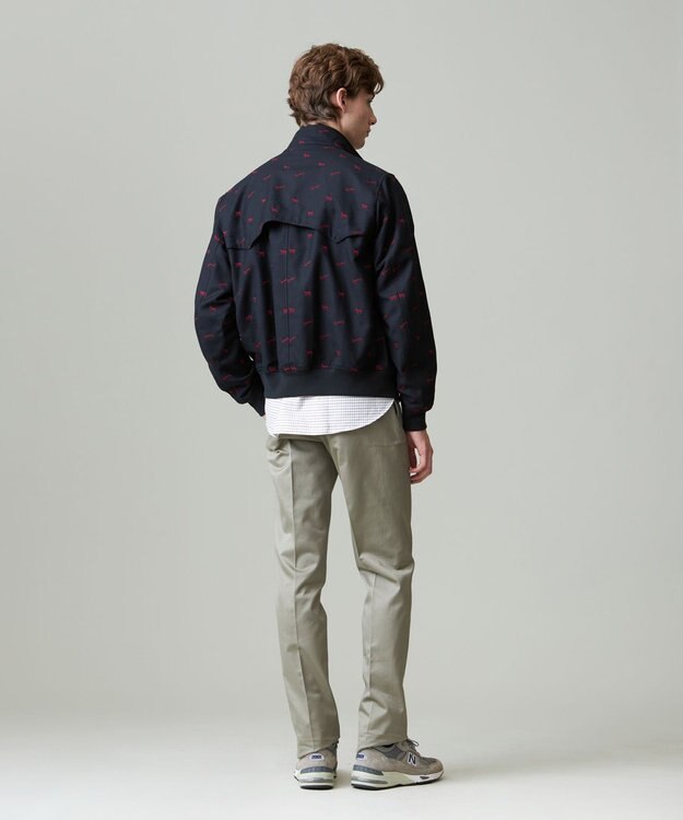 J.PRESS MEN エンブロイダリーゴルフジャケット ネイビー系