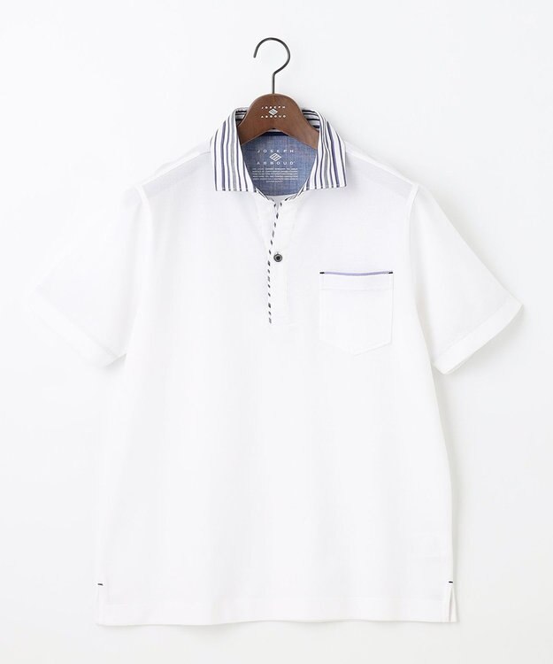 JOSEPH ABBOUD 【ギフトでも人気！オーガニックコットン使用】ダディ ポロシャツ ホワイト系