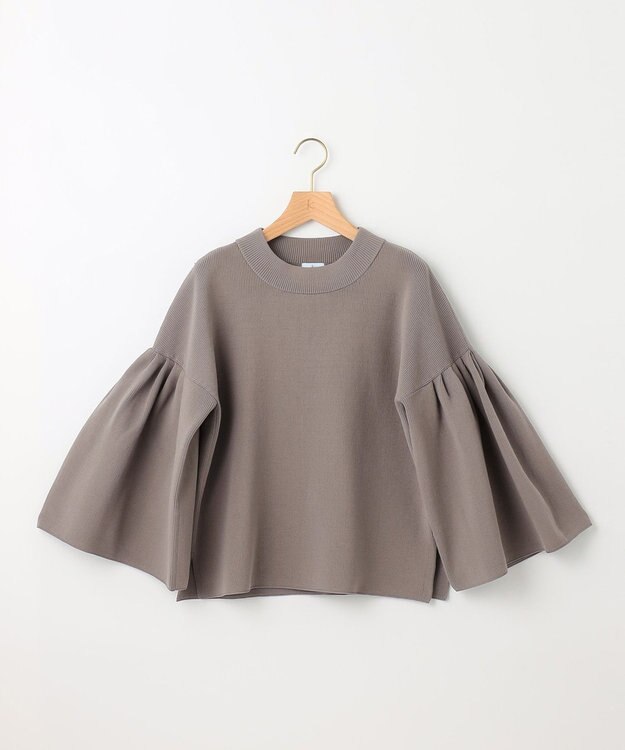 組曲 AMOSSAベルスリーブ ニット ライトグレー系