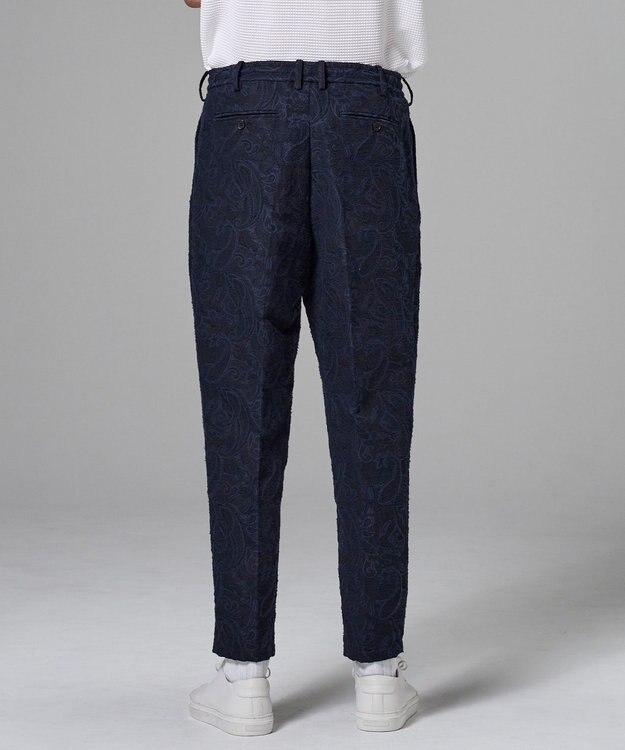 JOSEPH HOMME 【新柄】エス二カルスラブジャガード ドロスト付ワイドテーパードパンツ/ ORIGIN CONVERTIBLE ネイビー系