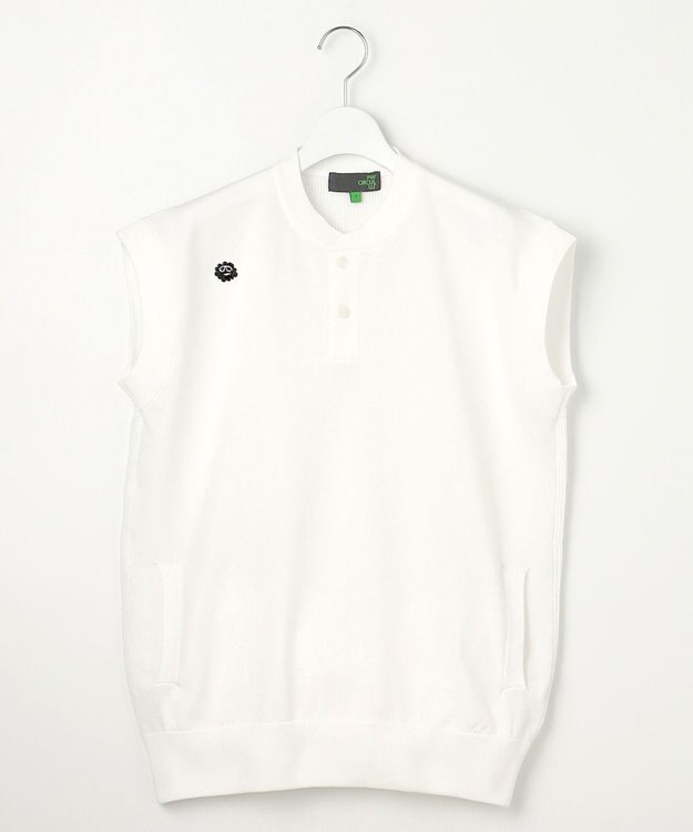 PW CIRCULUS 【WOMEN】バックメッシュ ニットベスト ゴルフウェア レディース ホワイト系