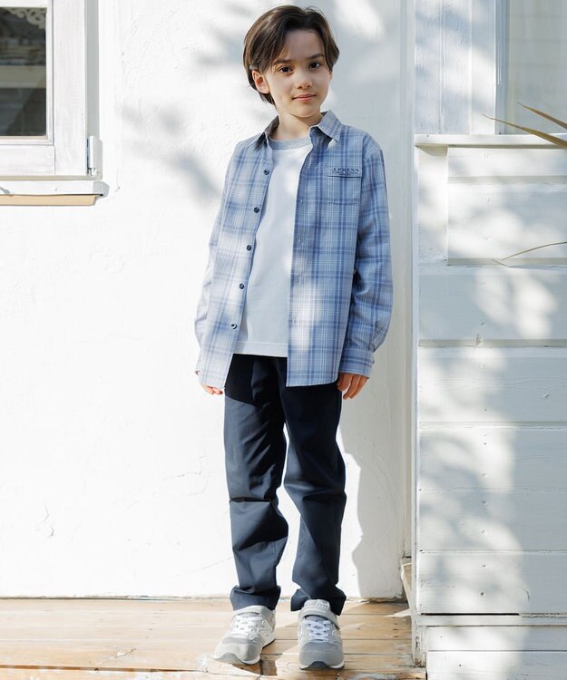J.PRESS KIDS 【110-130cm】チェック シャツ ライトグレー系3