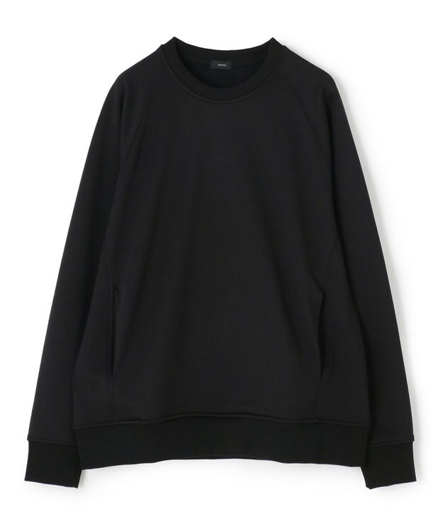 JOSEPH HOMME コットンナイロンテリー　クルーネックスウェット ブラック系