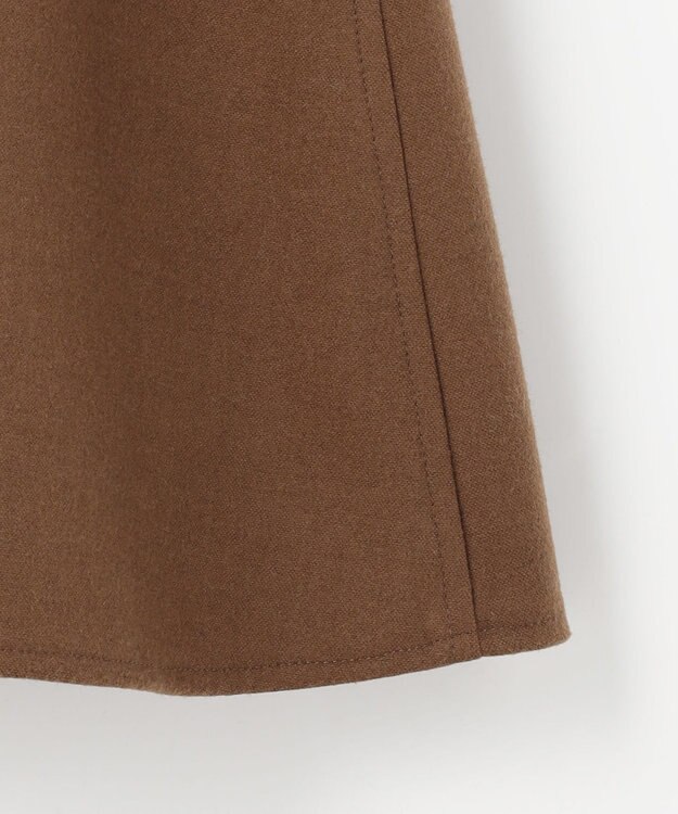 組曲 ツイル起毛フレア スカート カカオブラウン系