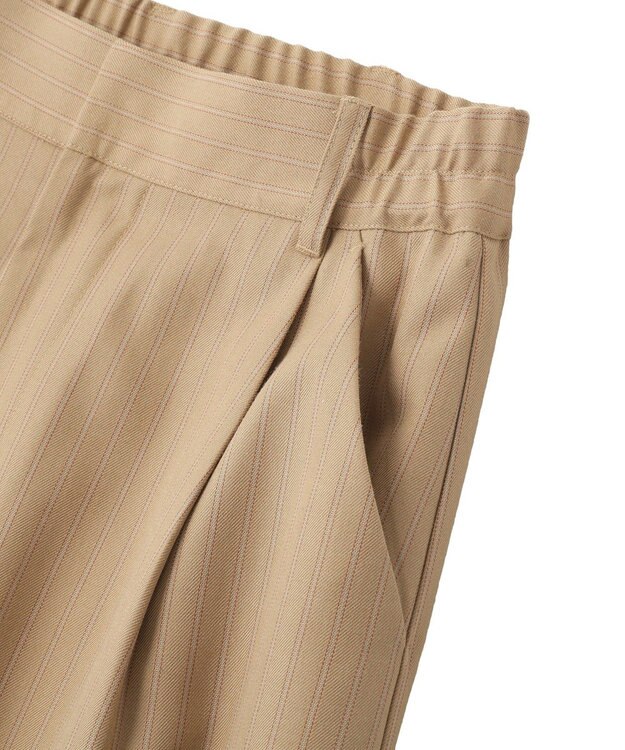 CRAFT STANDARD BOUTIQUE ストライプタックカーブパンツ Stripe Beige