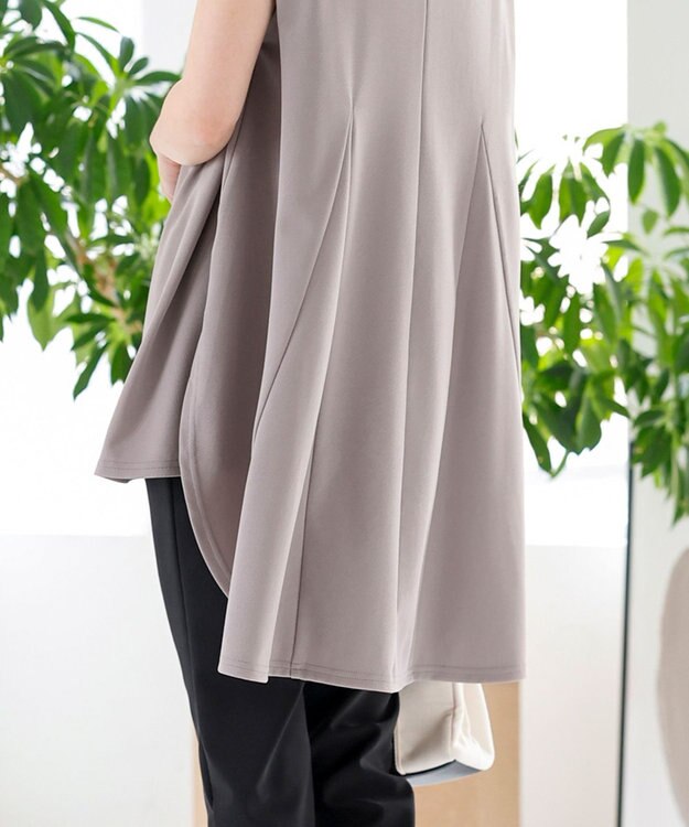 Tiaclasse 【洗える】カットツイルセットアップ（2点セット） ベージュ