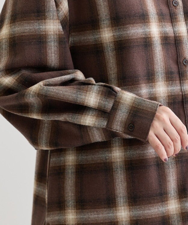 Green Parks ネルチェックシャツ Brown