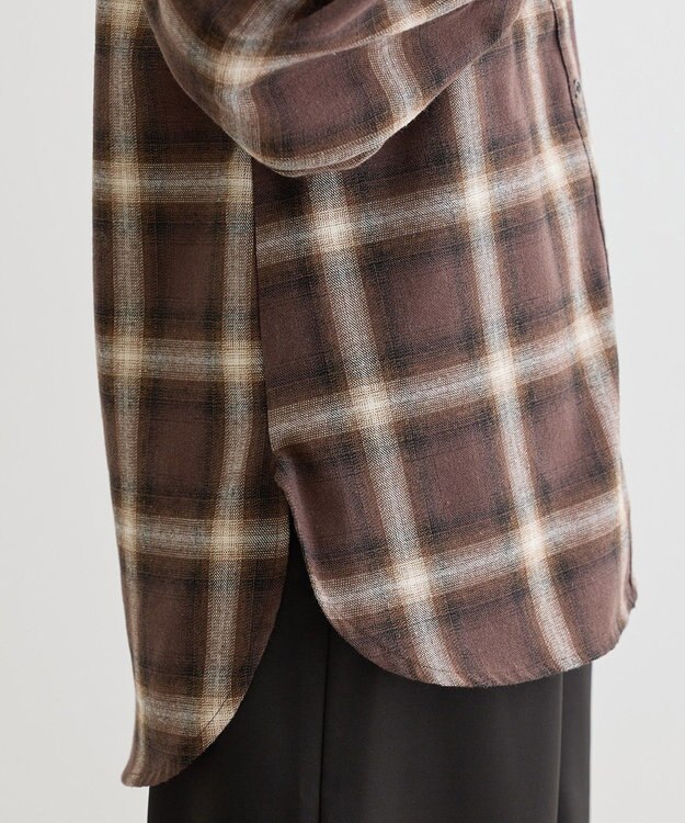 Green Parks ネルチェックシャツ Brown