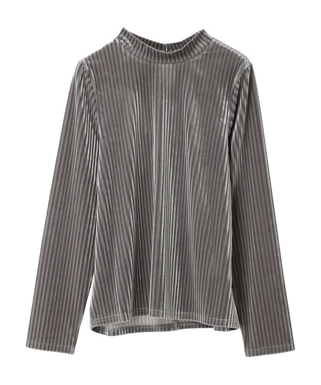 Green Parks ・ＳＵＧＡＲ　ＳＰＯＯＮ　ベロアストライプハイネック Gray