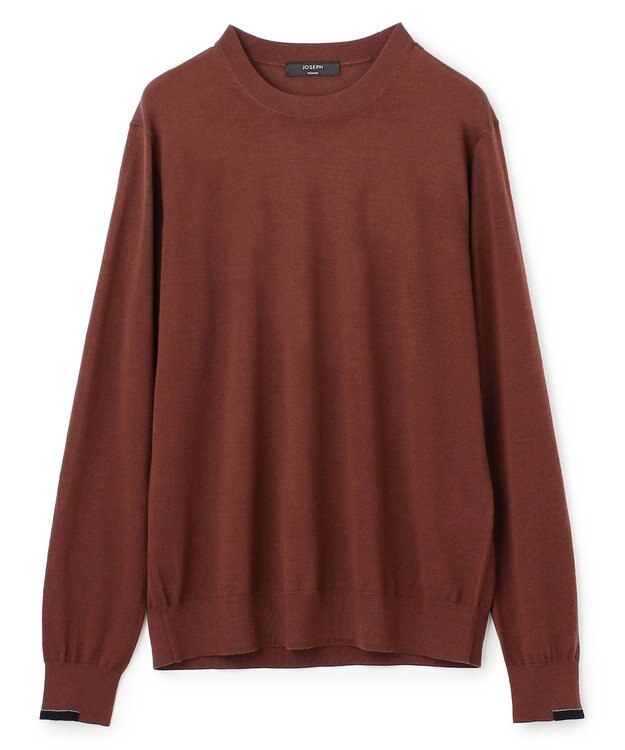 JOSEPH HOMME ウォッシャブルメリノ　クルーネックニット ワイン系