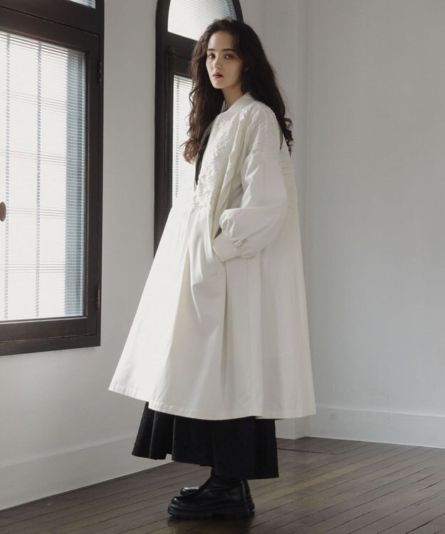 Green Parks ■ＥＳＣＡＲ　シャーリングロングコート Ivory