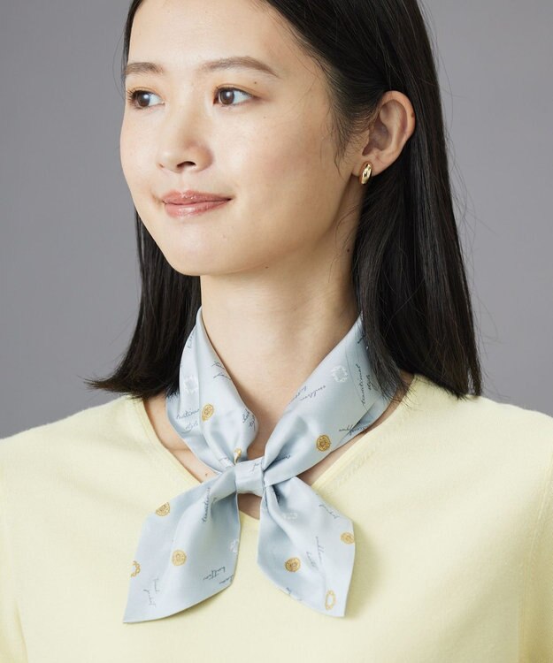 J.PRESS LADIES グラバッティーノ スカーフ ライトグレー系5