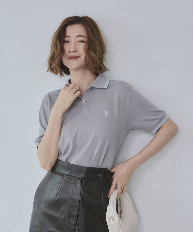 WEGO 【26年春夏新カラー登場/ユニセックス着用ITEM/SMLサイズ展開】U.S. POLO ASSN.別注ラインポロシャツ グレーその他