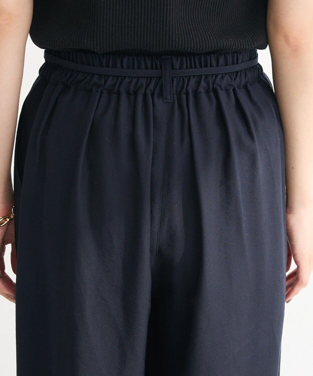 Green Parks 共ベルト付きツイルカラーパンツ Dark Navy